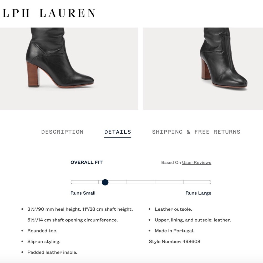 Polo Ralph Lauren Brie Leather Boots - Picture 7 of 7